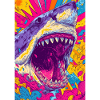 Explosion de requin psychédélique