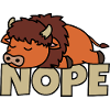 Non, pas aujourd’hui, bison paresseux