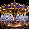 Teardrop Carousel in Purple Shine