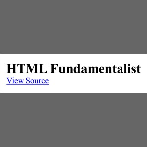 html fundamentalist