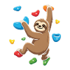 Climbing Sloth Cute Bouldering Rock Climber