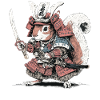 Eichhörnchen-Samurai-Rüstung