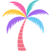 Bunte Palme Regenbogenfarben