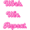 Work Win wiederholt Retro Neon