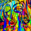 Farbmuster Face-Abstract
