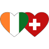 Côte d'Ivoire Switzerland Flag Heart