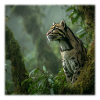 Nebelparder im Regenwald Edle Wildkatzen