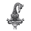 Zen Giraffe Meditates on Toilet