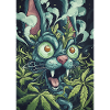 Jungle cat with shining eyes