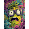 Psychedelic pineapple with glasses