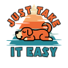 Just Take It Easy Retro Dog
