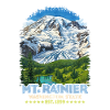 Mt Rainier Wasserfarben Landschaft