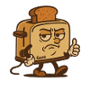 Grummeliger Toast-Held