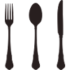 Minimalist cutlery silhouette
