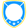 Blaues Wappen Fußballball-Emblem