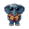 Elephant Comic Holiday