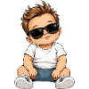 Baby mit Sonnenbrillen