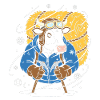 Vache bûcheron d’hiver
