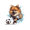 Pomeranian Dog Football Sports