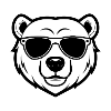 Polar bear face