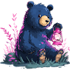 Bear with lantern