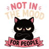 Pas d’humeur à humains, chat drôle