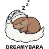 Capybara Sleeping Dreamybara – Kawaii Cozy Night
