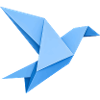 Ikona Niebieskiego Origami Bird Paper Graphics