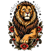 Löwe Floralinspiration