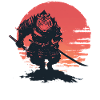 Tiger Samurai at Sunset
