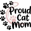 Cat Mom Pink Paws Logo