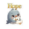 Hope cuddles: Whale and chick
