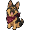 Chiot berger allemand bandana rouge
