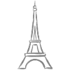 Minimalist Eiffel Tower Sketch