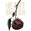 Broken Heart with Withered Rose