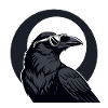 Urban crow in sunglasses