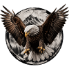 Eagle Tower over Mountain Moon