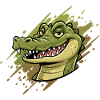 Alligator Graffiti Head