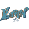 Berlin Graffiti Blue Outline