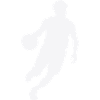 Silhouette de basket sautée