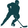 Eishockey-Silhouette im Flächendesign