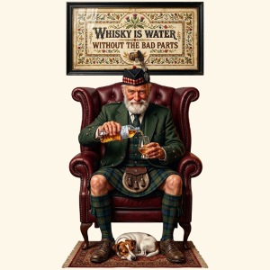 Schottland Highlander Whisky-Spruch