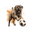 Mastiff Dog Football Team
