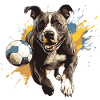 Staffordshire Bull Terrier Dog Football