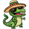 Aligator Sombrero drôle