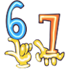 Neon 6 7 Hand Sign