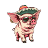 Pig Comic Funny Sombrero