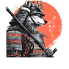 Wolf in Armor samurai 