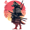 Wolf Samurai at Sunset