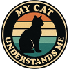 My Cat Understands Me Retro Sunset
